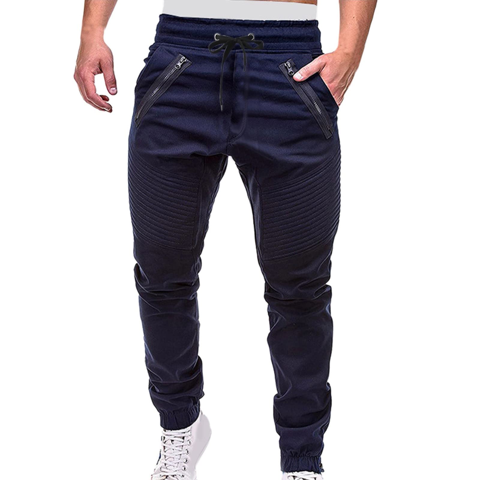 Men's Beach Cargo Pants - Elastic Waist Drawstring Jogger Pants with Tactical Pockets | Casual Summer Swimwear, Outdoor Travel & Combat Style Pants