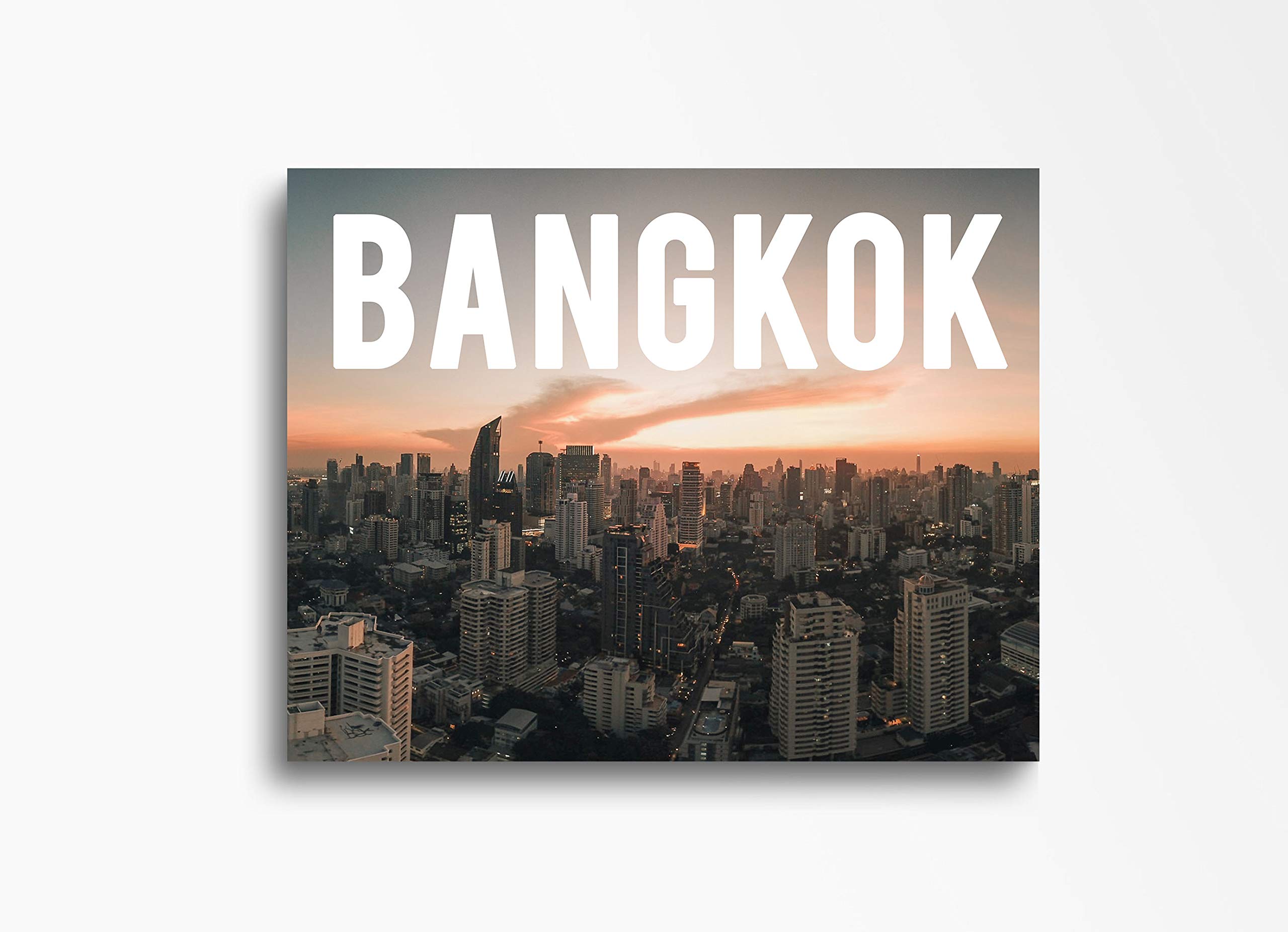 30x40in Bangkok Downtown Skyline Canvas Wall Art - Modern Cityscape Painting for Home Decor | Perfect for Living Room, Bedroom, Kitchen & Office | Ready to Hang Wall Decor for Urban Style Interior Design