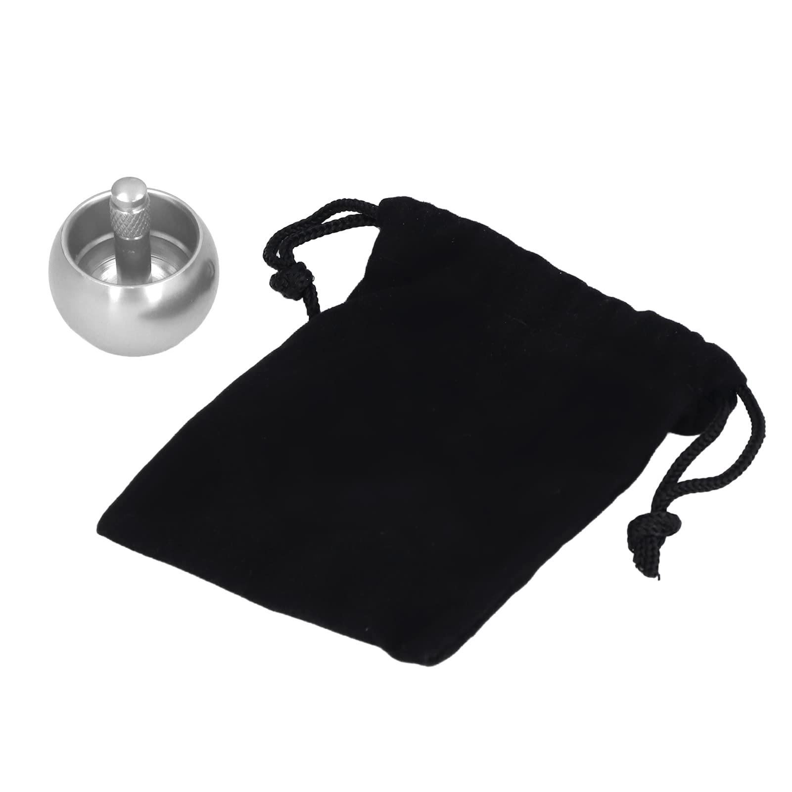 Premium Metal Gyro Mushroom Toy - Silver Stress Relief Fidget Spinner with Storage Bag | Gift for Kids & Adults | Office, Travel & Anxiety Relief Tool