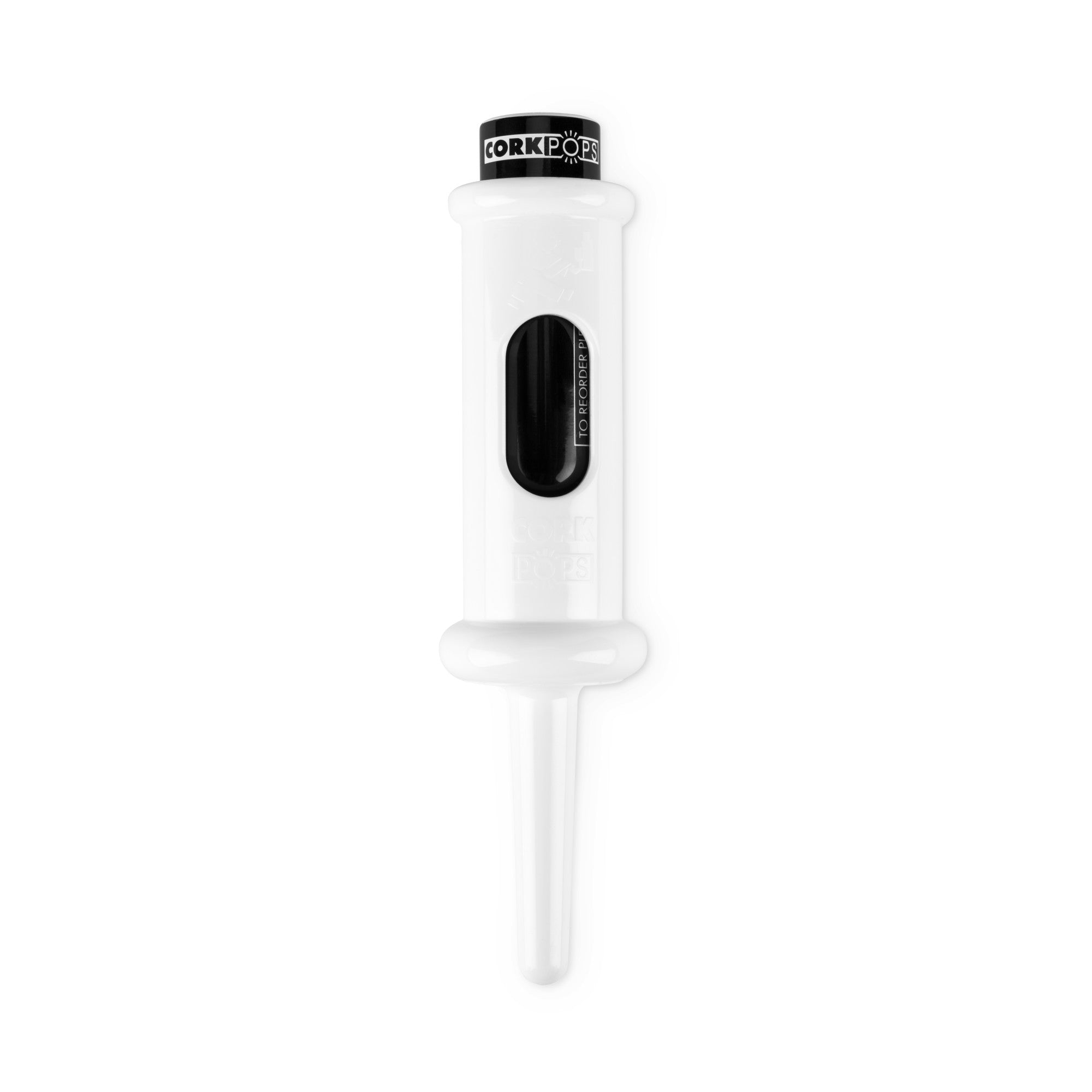 Premium Cork Pops Wine Opener - White | Easy & Safe Corkscrew for Wine Bottles | Perfect for Dinner Parties, Gifts & Home Bars