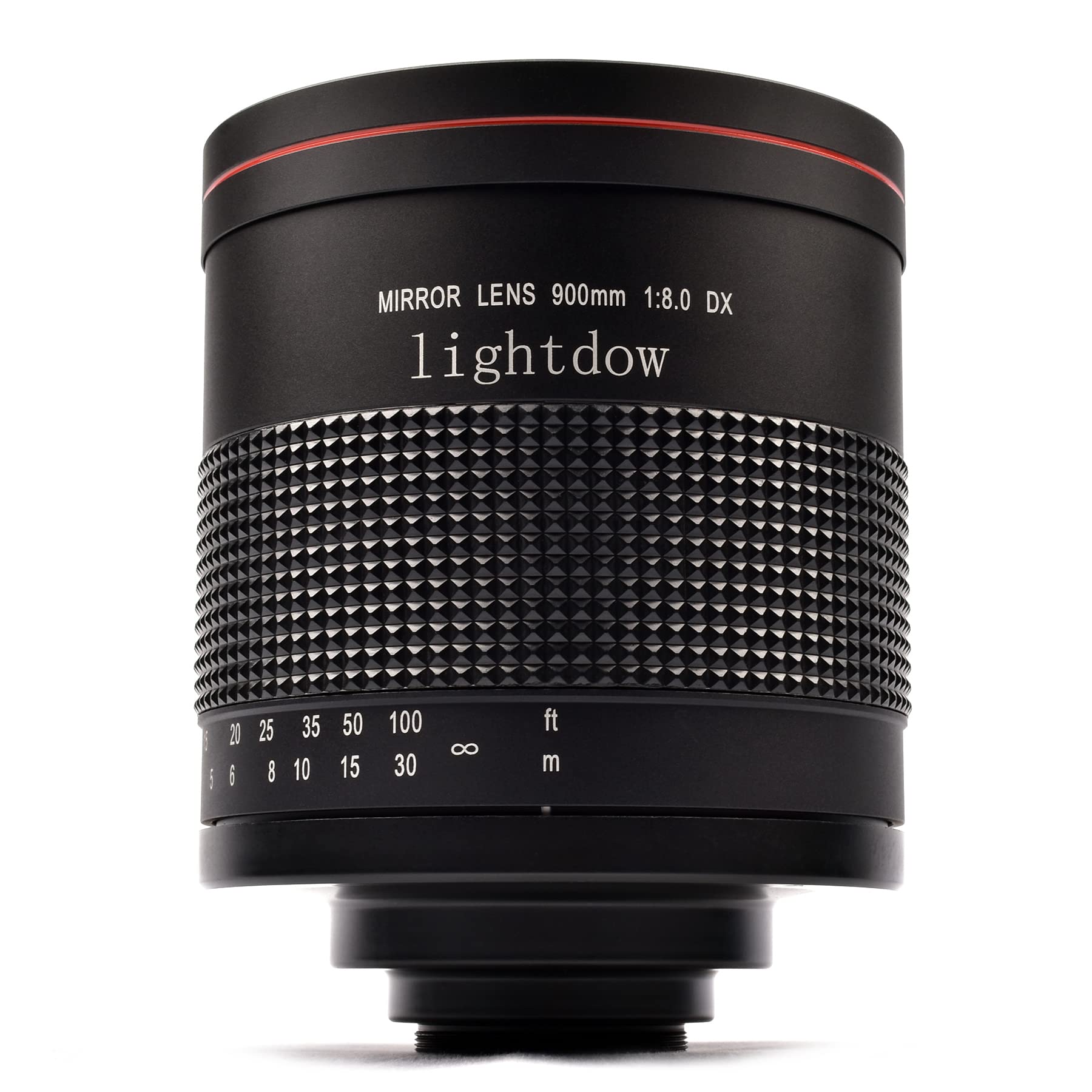 Lightdow 900mm F8.0 Telephoto Mirror Lens with T2 Mount Adapter for Canon EOS DSLR Cameras - Perfect for Wildlife, Sports & Astrophotography