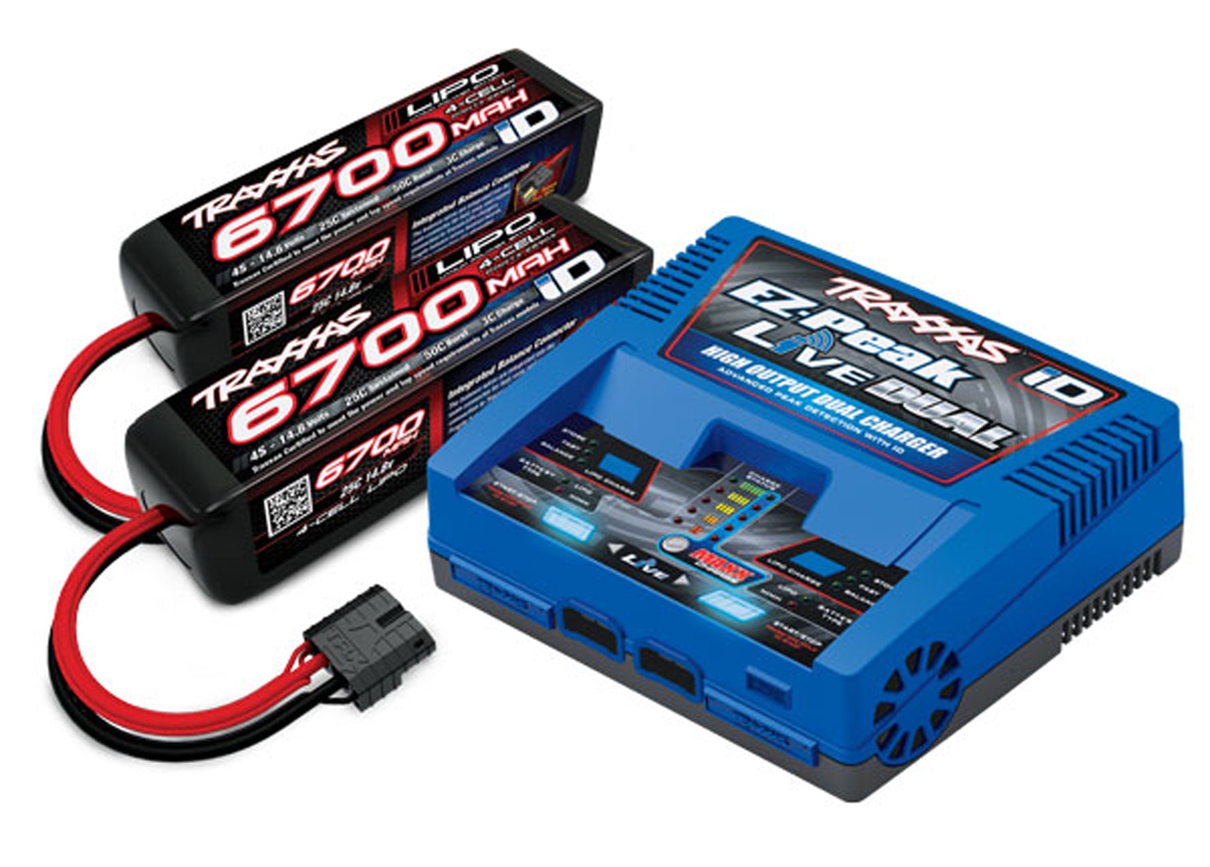 8S 6700mAh LiPo Battery with iD Smart Charger - High Capacity RC Drone Battery Pack for FPV Racing, Quadcopters, and Remote Control Vehicles