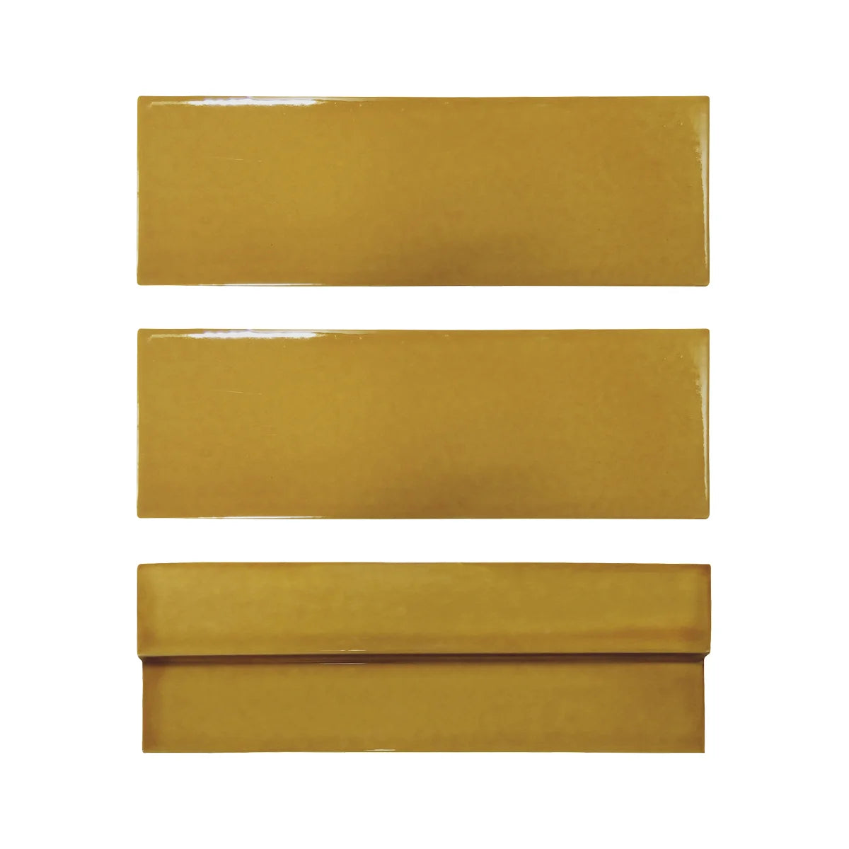 Fez Collection: Zellige Inspired 2x6 Glossy Ceramic Wall Tiles in Amber - Perfect for Kitchen Backsplash, Bathroom Accent Walls & Moroccan Style Home Decor