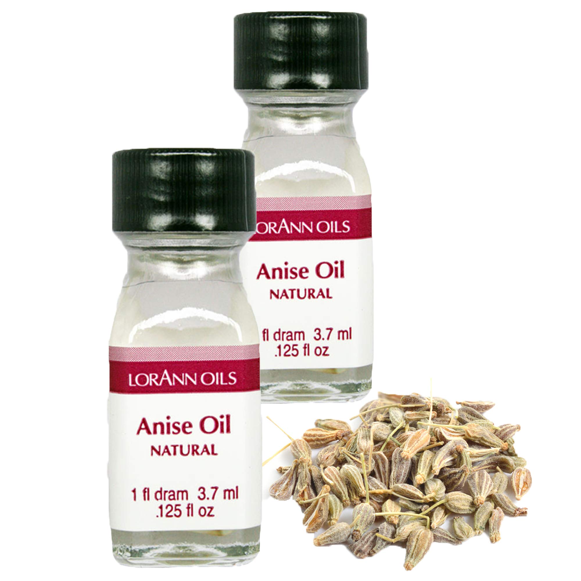 LorAnn Oils Super Strength Anise Flavoring Oil - 4X Stronger Than Extracts for Candy Making, Baking, Hard Candy & Flavoring - Natural & Bold Flavor (Pack of 2, 0.125 fl oz) - Perfect for Homemade Candies, Cookies, Cakes & DIY Flavoring Projects