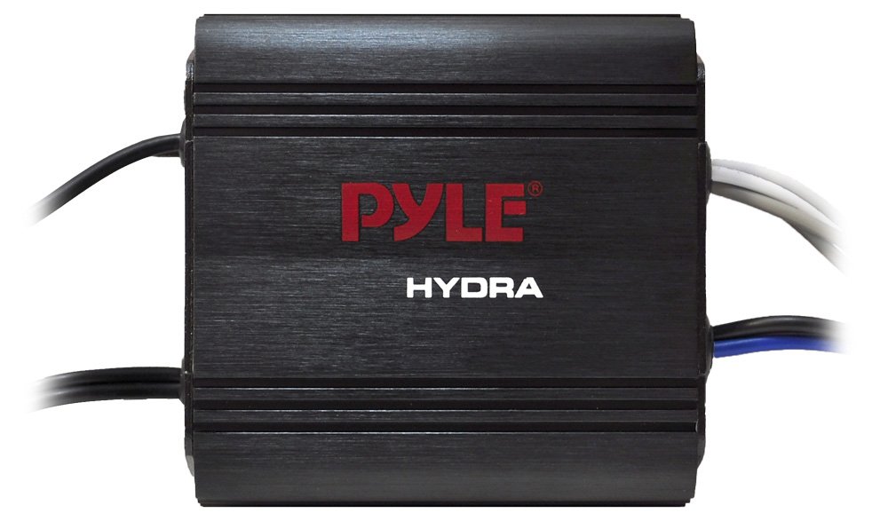 Pyle 2-Channel 400W Waterproof Marine Amplifier - Boat Stereo Receiver with Wired RCA, AUX & MP3 Inputs for Subwoofer & Speakers - Perfect for Boats, Yachts & Watercraft Audio Systems