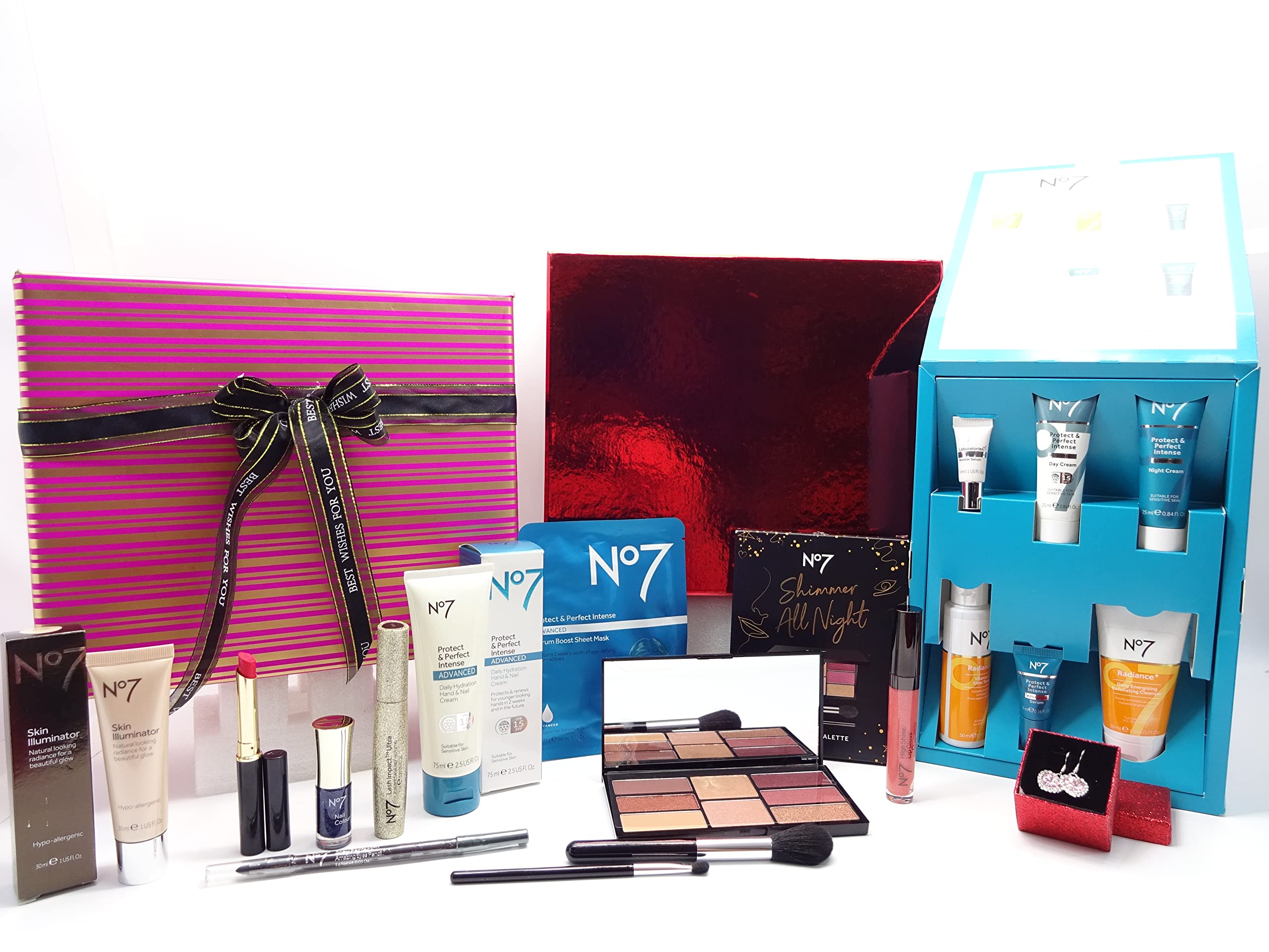 No7 Luxury Beauty Blockbuster Skincare & Makeup Gift Set by Glory Cosmetics | Premium Skincare & Cosmetics Collection | Perfect for Holidays, Birthdays & Special Occasions