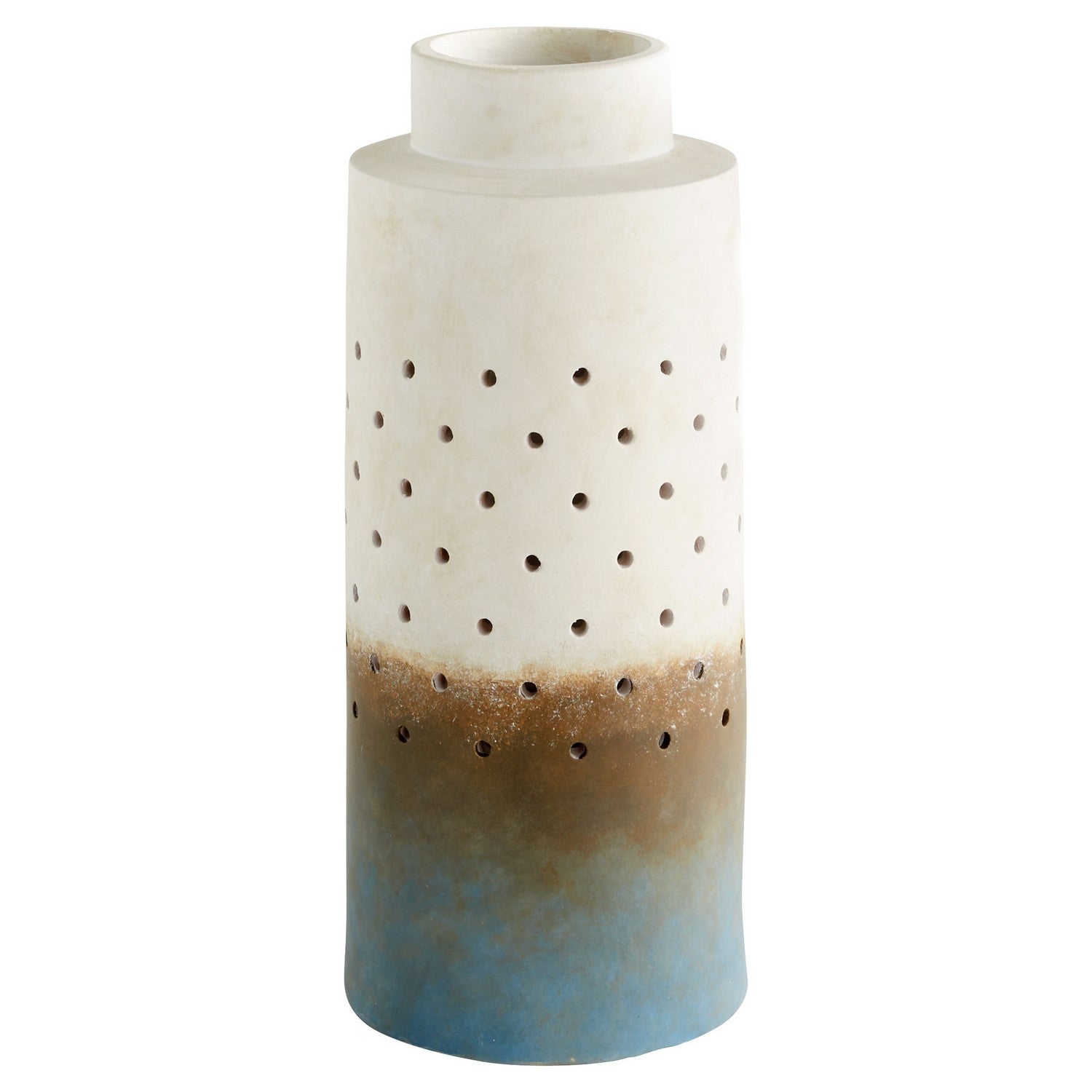 Cyan Design 11545 Paralos Vase - Grey & Navy Ombre Small Ceramic Vase for Home Decor, Wedding Centerpiece, Tabletop Display