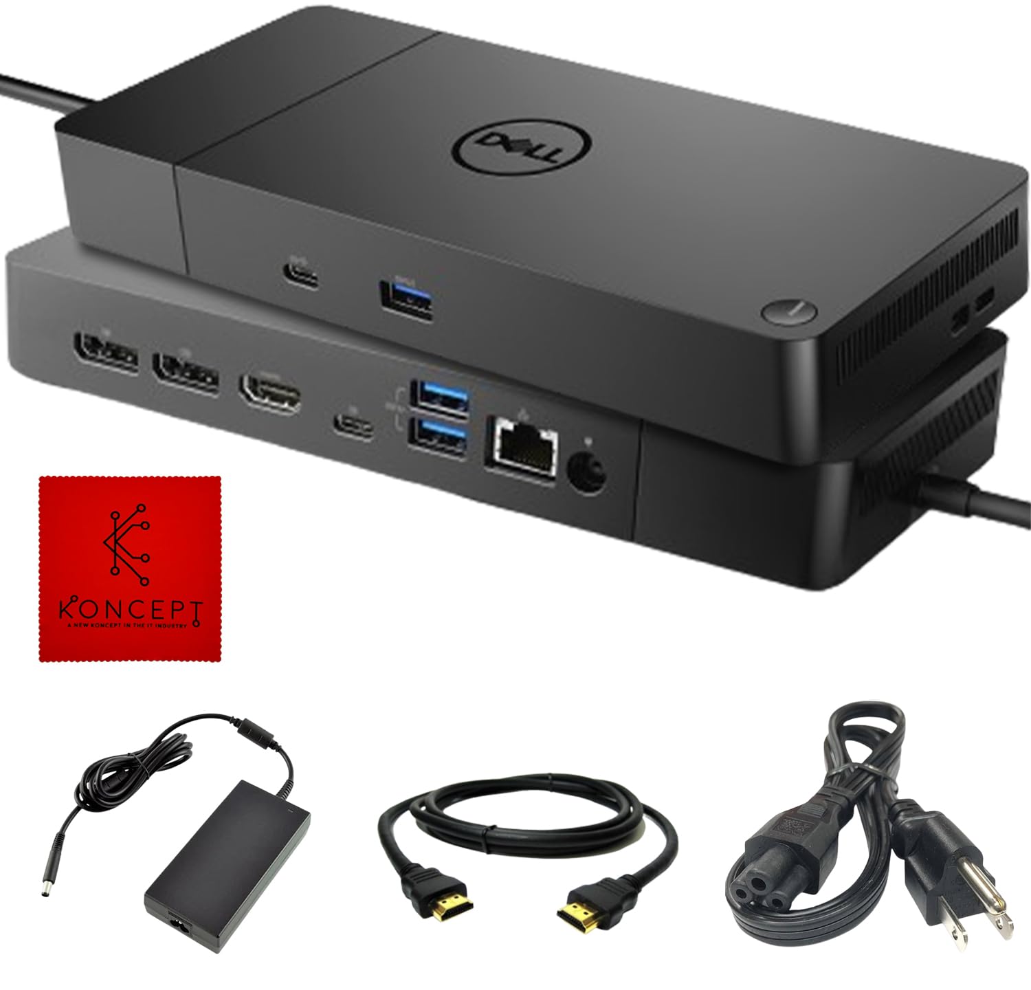 Dell WD19 USB C Docking Station - Dual Monitor Dock with 180W Power Adapter, HDMI & DisplayPort - Compatible with Dell Laptops for Home Office & Workspace Setup