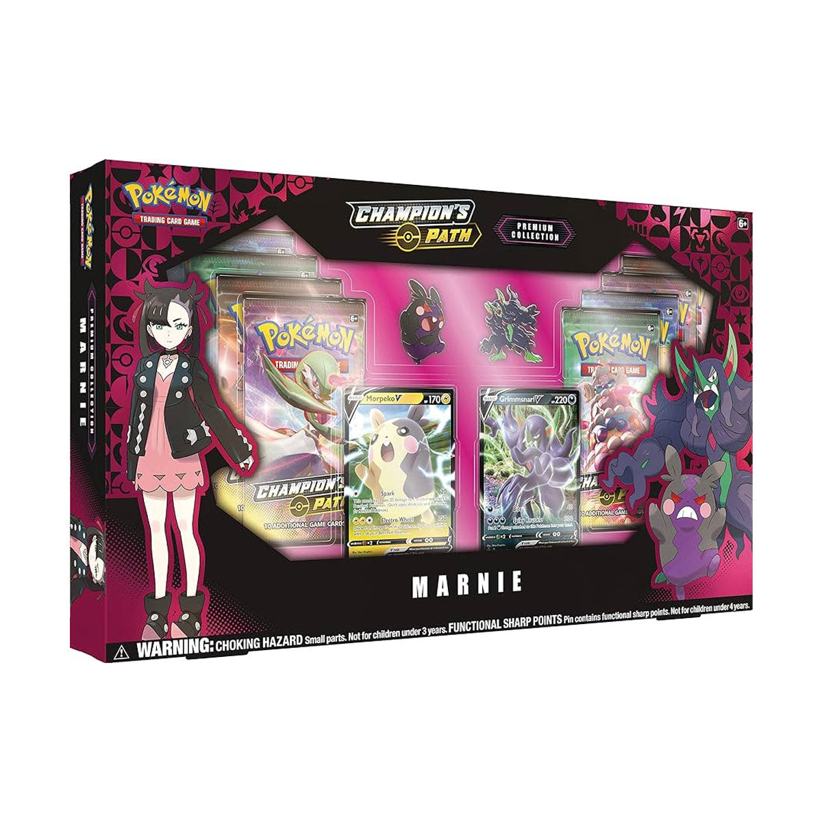 Pokemon Champion's Path Marnie Premium Collection Box - Exclusive Trading Cards & Collectibles for Pokemon TCG Players & Fans | Perfect for Battles, Gifts & Display