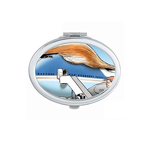 DIYthinker Portable Folding Double-Sided Makeup Mirror with Frog Design - Compact Travel Mirror for Makeup, Shaving & Grooming at Home or On The Go
