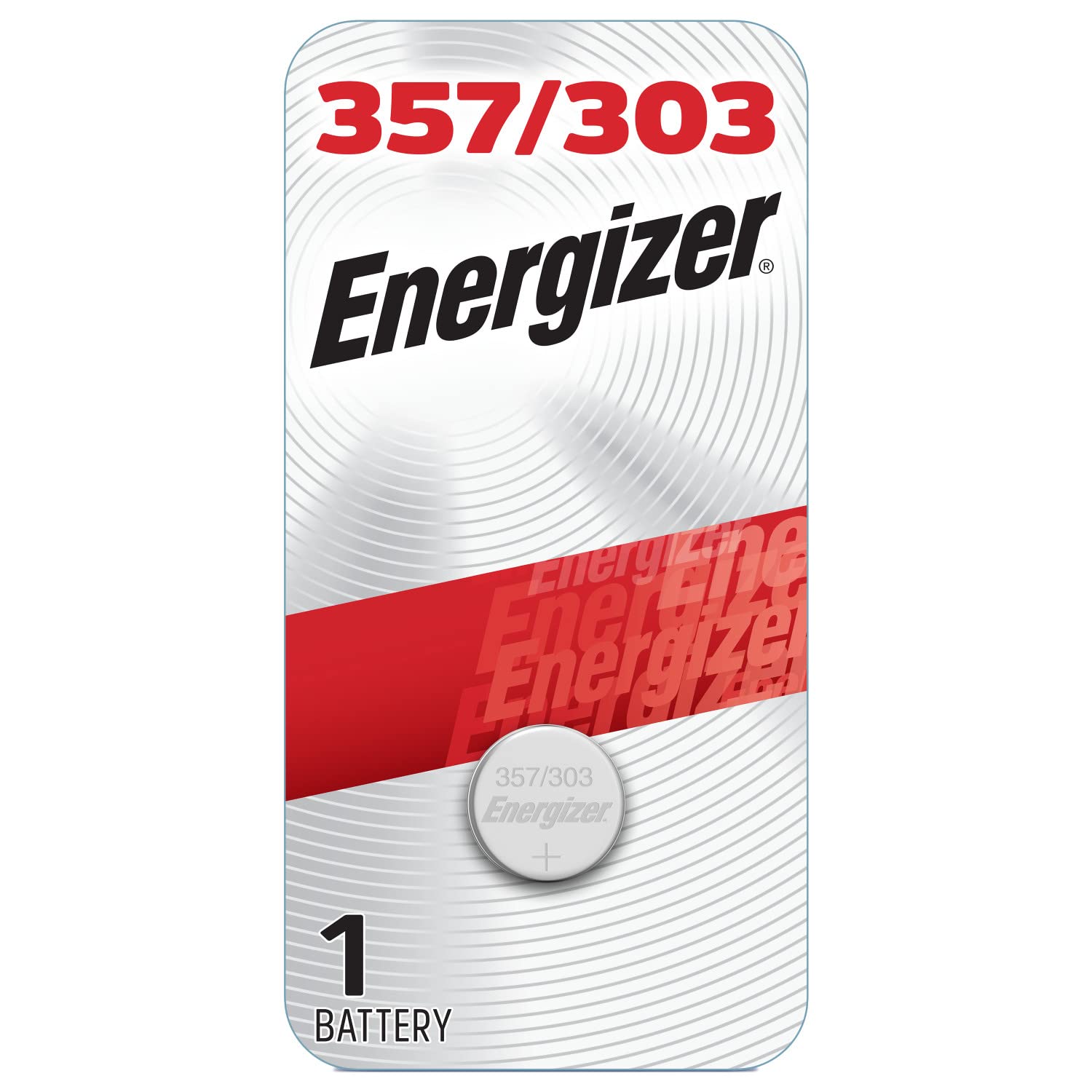 Energizer 357/303 Silver Oxide Button Cell Batteries (1.5V, 1 Pack) - Perfect for Watches, Calculators & Medical Devices