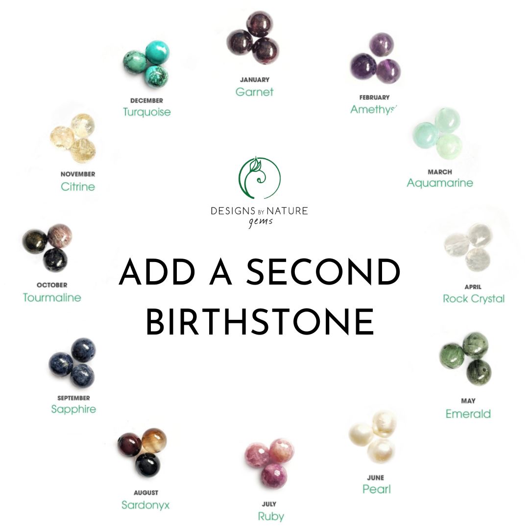 Add a Second Birthstone - Personalized Birthstone Jewelry for Custom Necklaces, Rings & Bracelets - Perfect for Birthdays, Anniversaries & Special Occasions
