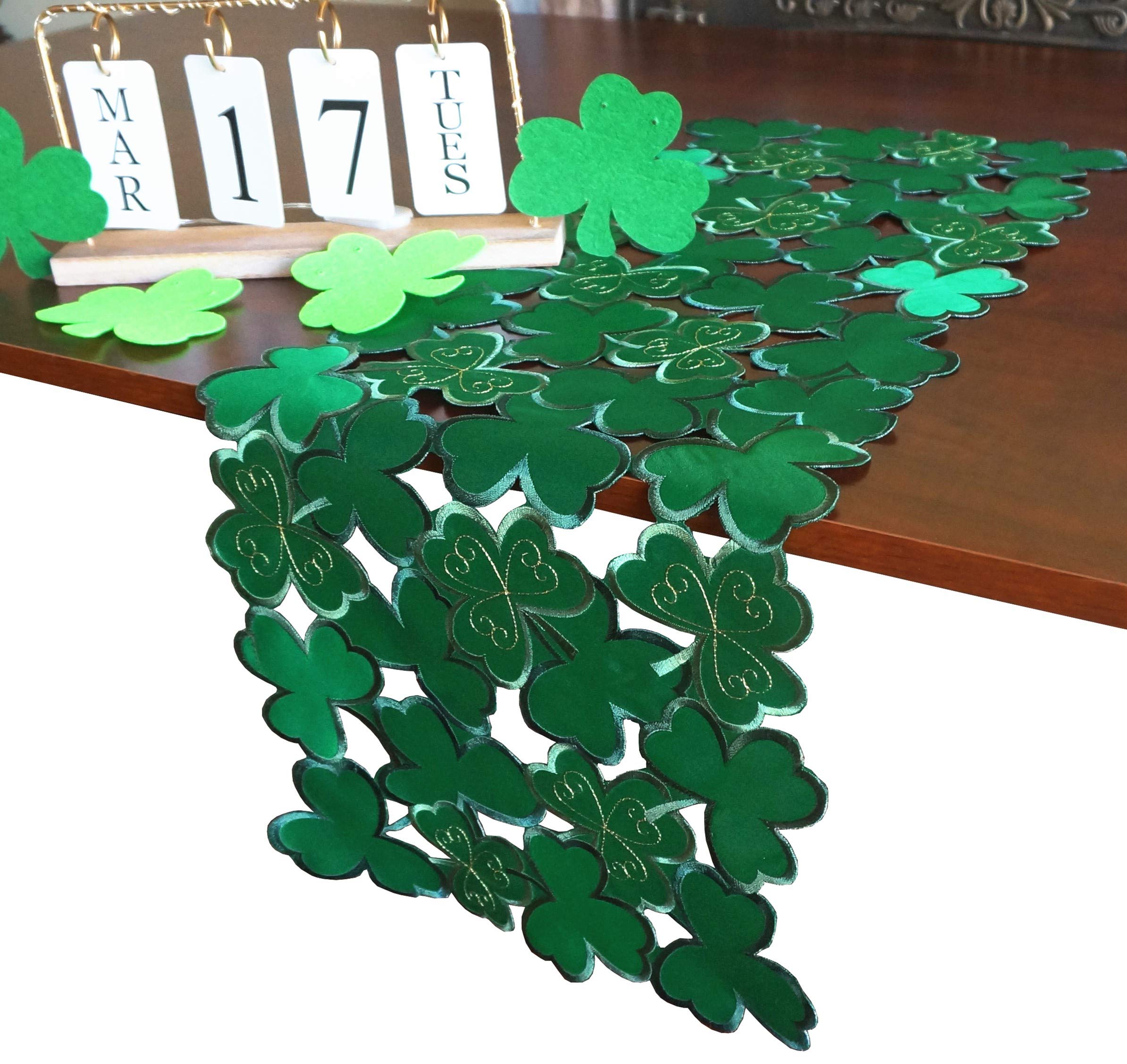 GRANDDECO St. Patrick's Day Table Runner - 13