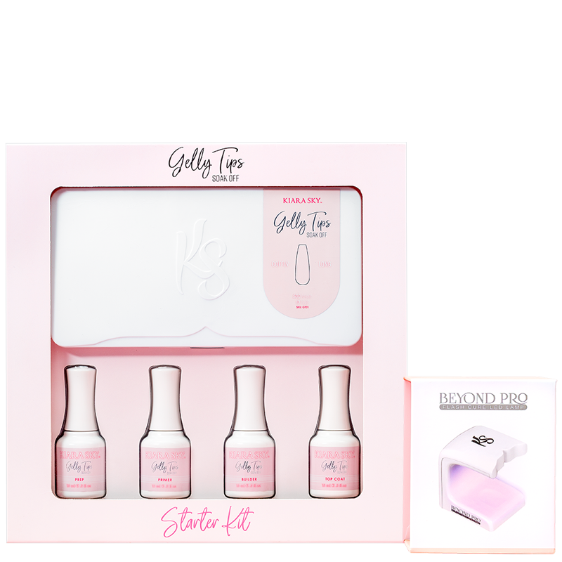 Gelly Tips Starter Kit - Stiletto Medium Length Press-On Nails for Easy DIY Manicure | Perfect for Parties, Weddings & Everyday Wear