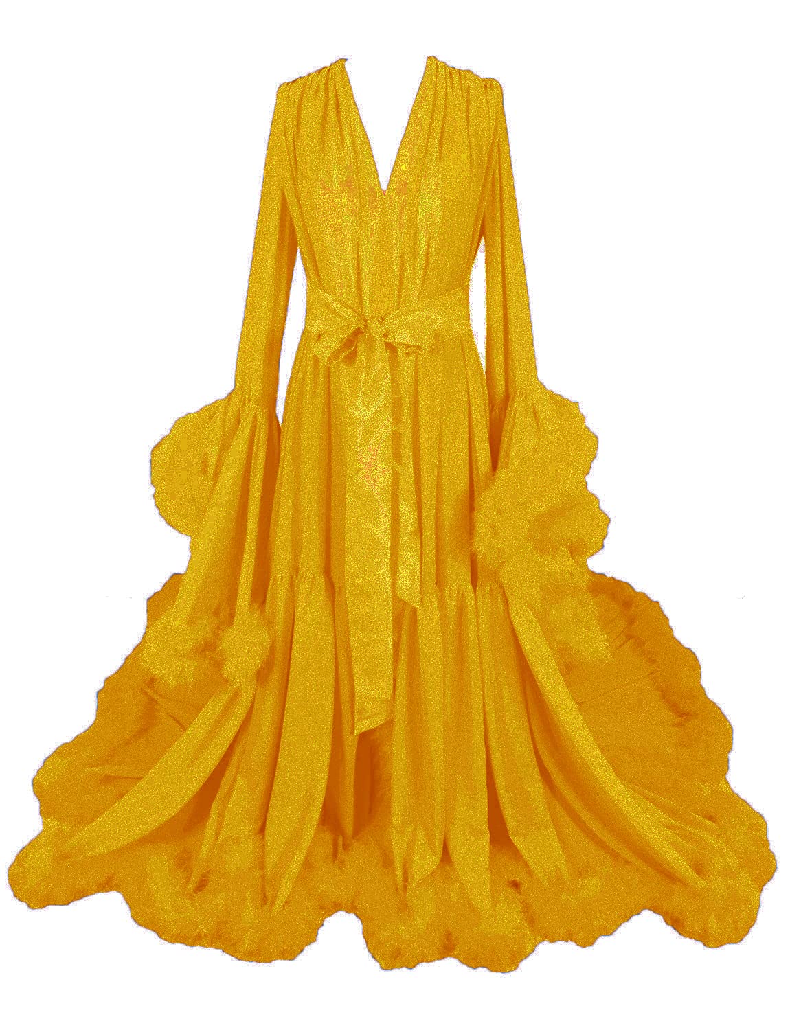 Elegant Women's Long Wedding Feather Robe Scarf - Sheer Tulle Bridal Dress & Puffy Nightgown for Bridal Shower, Honeymoon & Romantic Getaways
