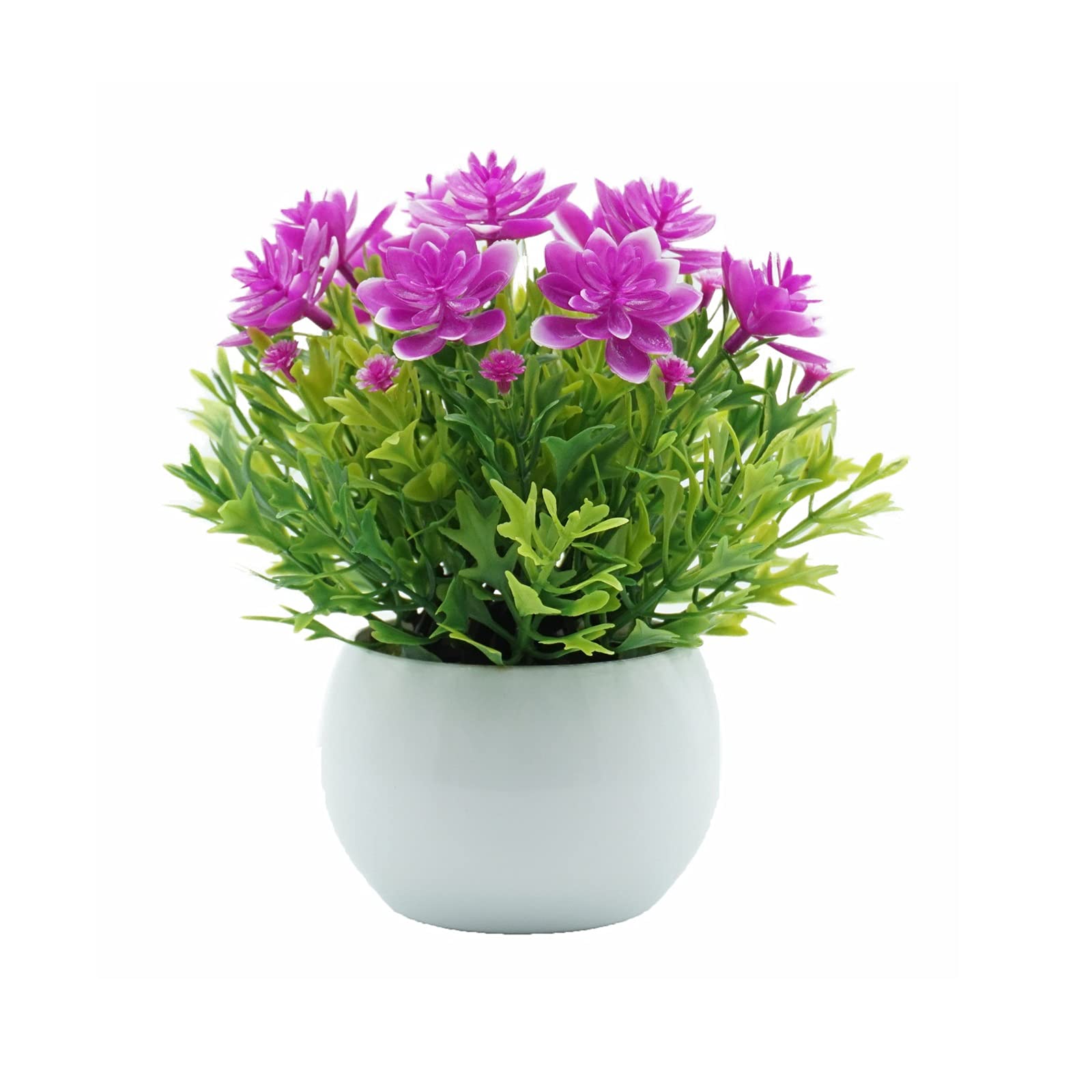 ZLASS Artificial Potted Plants - Mini Fake Plants Plastic Flowers Small Bonsai for Home Office Desk Balcony Decor (Set of 6) - Perfect for Indoor Greenery, Wedding Centerpieces & Gift Ideas