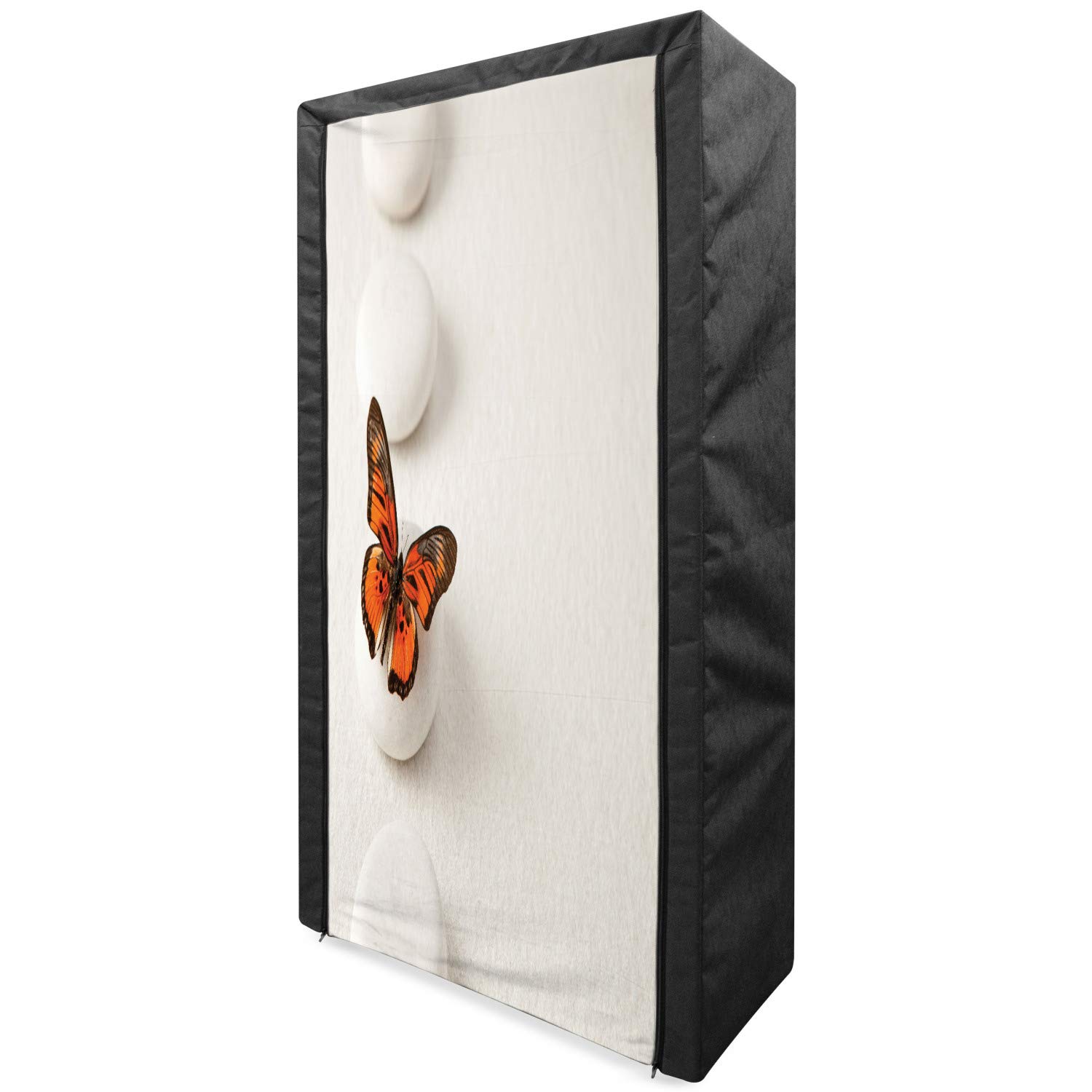 Ambesonne Portable Fabric Wardrobe with Shelves - 33.5