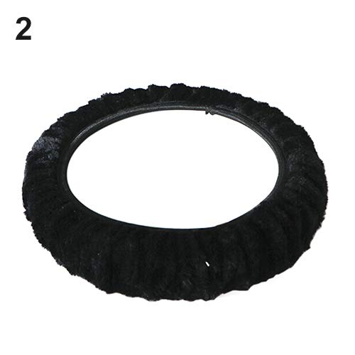 Soft Plush Steering Wheel Cover for Cars - Warm & Comfortable Winter Driving Accessory (Black) | Perfect for Cold Weather Commuting & Road Trips