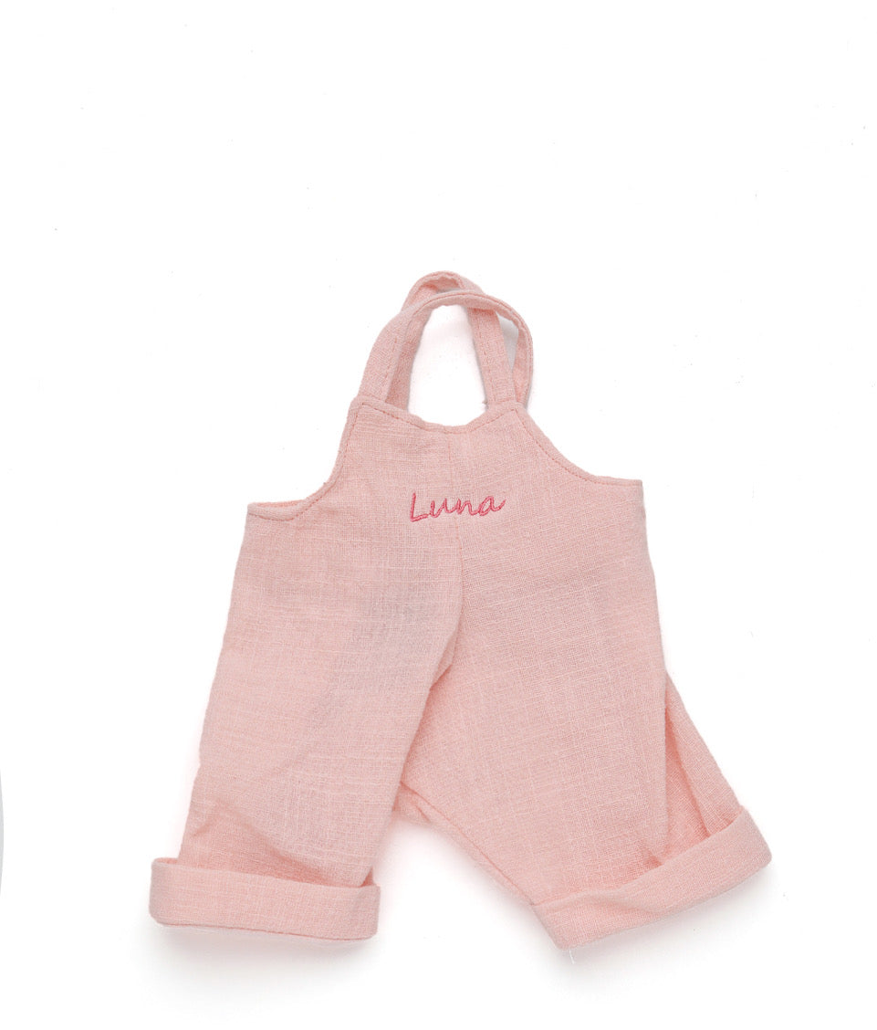 Personalized Baby Pink Overalls for Infants & Toddlers - Custom Name Embroidery, Soft Cotton Jumpsuit for Playdates, Photoshoots & Everyday Wear