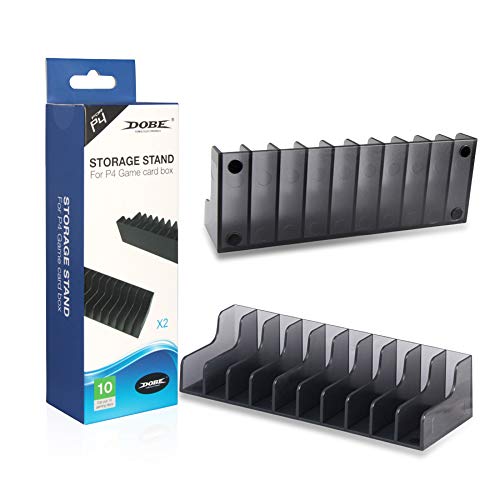 PlayStation 5 & PS4 Game CD Storage Case - 20 Disc Holder Stand for PS5/PS4 Video Games | Compact Black Game Organizer Tower | Perfect for Gaming Setup & Console Accessories Storage