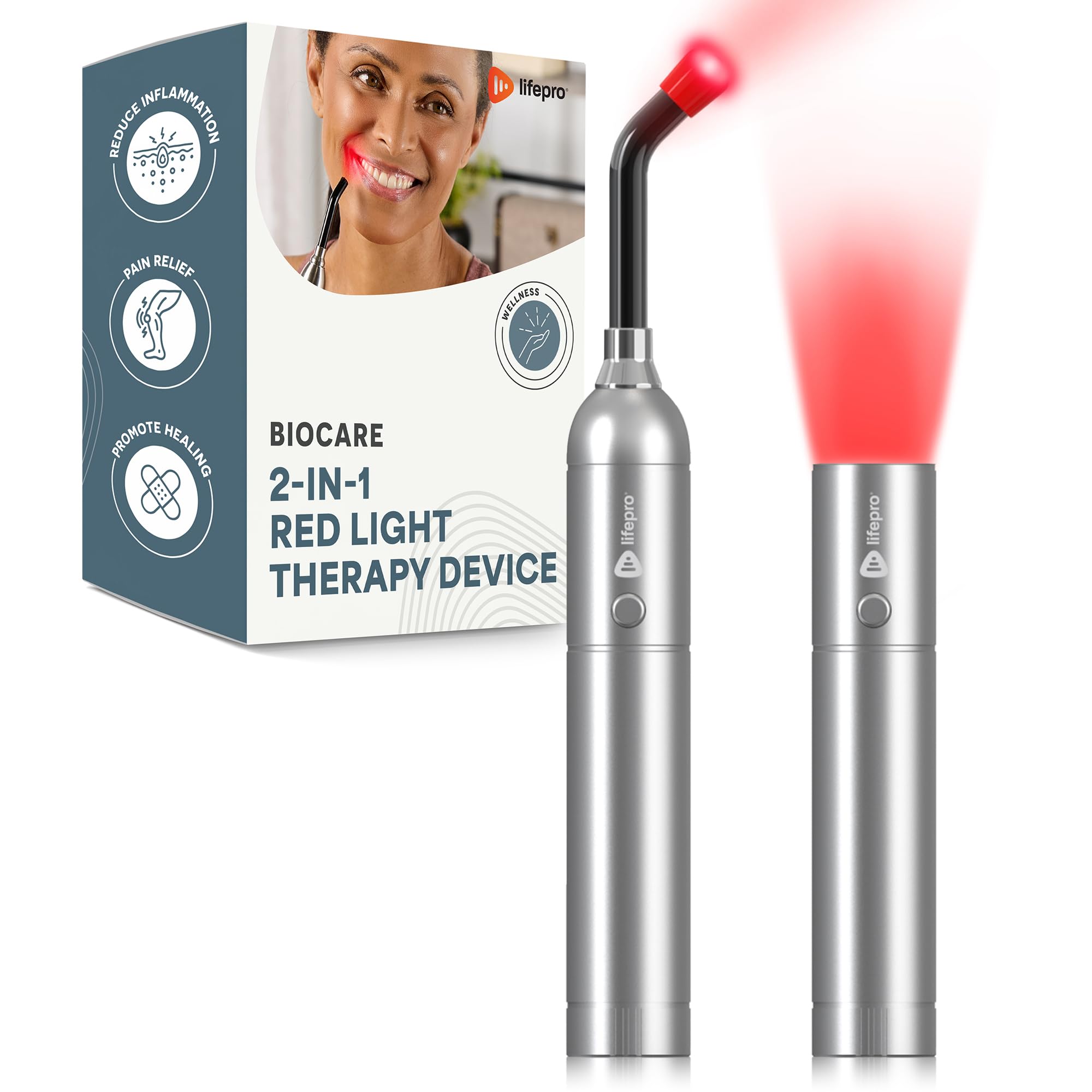 Lifepro Infrared & Red Light Therapy Device - Pain Relief for Joints & Muscles, Portable Near Infrared Light for Body & Face Inflammation, Compact Design with 3 Wavelengths - Perfect for Home Use, Recovery & Skincare