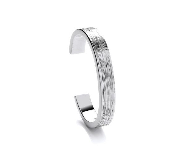 Elegant Silver Lines Cuff Bangle Bracelet for Women - Trendy Stackable Jewelry for Parties, Weddings & Everyday Wear