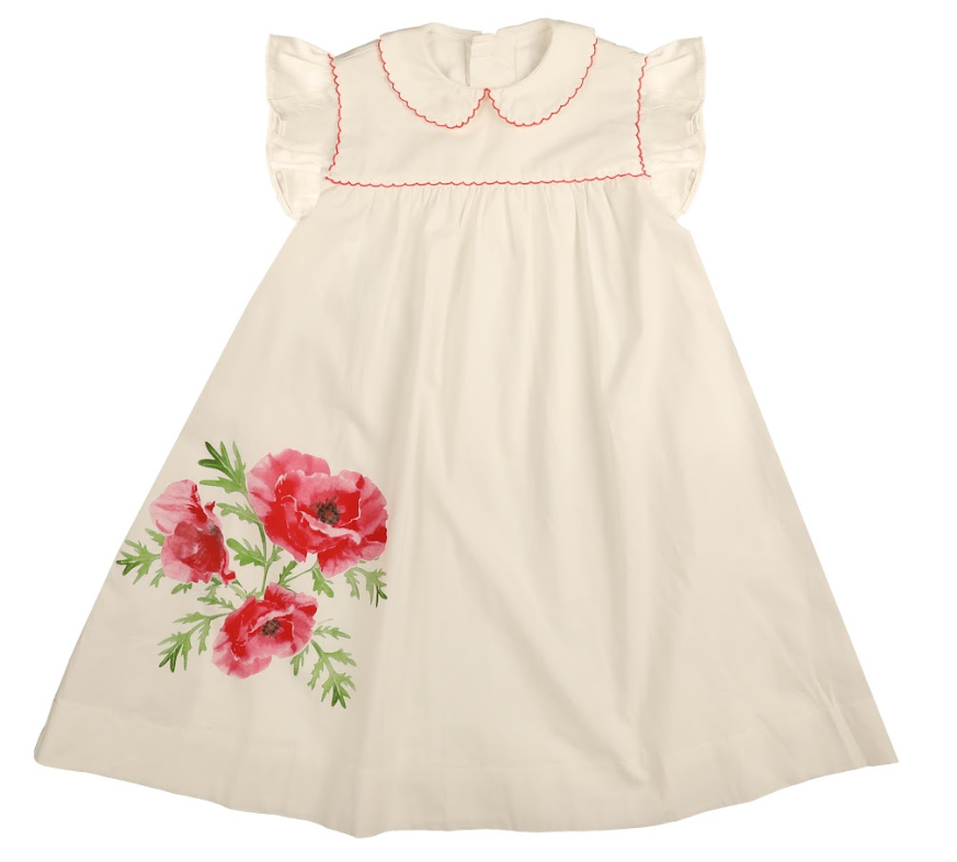 BELATI SS SPECIAL STITCH POPPY DRESS for Girls 2-4 Years | Floral Summer Party Dress for Toddler & Kids | Perfect for Birthday, Easter & Special Occasions