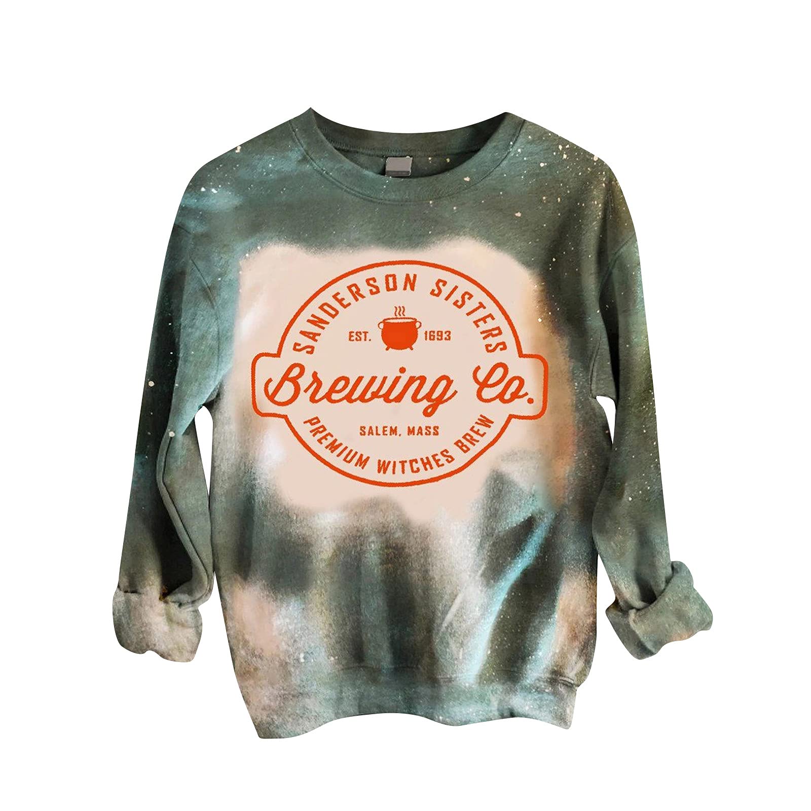 Halloween Shirts for Women - Long Sleeve Crewneck Sweatshirt & Oversized Graphic Tee | Trendy Y2K Going Out Tops | Perfect for Halloween Parties, Costume Contests & Spooky Season Outfits