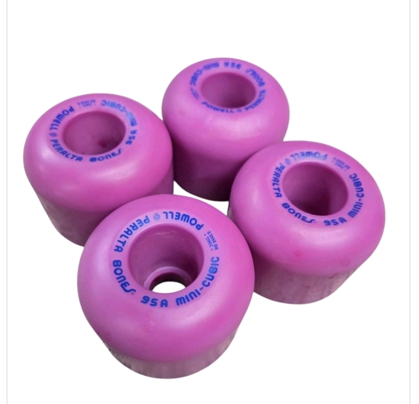 Powell Peralta Mini Cubic Dyed Purple Skateboard Wheels - Reissue Series for Smooth Riding & Tricks - Perfect for Street Skating & Park Performance