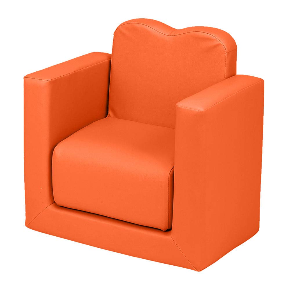 XZHYMJ Toddler Sectional Couch for Kids 3-6 Years - Bright Color Convertible Sofa Set, Durable Kids Furniture Gift for Girls & Boys (Orange) - Perfect for Playroom, Nursery & Preschool Classroom