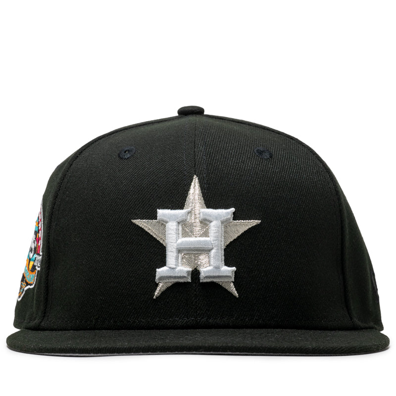 New Era x Politics Houston Astros 59FIFTY Fitted Cap - Official MLB Black Snapback Hat for Baseball Fans & Streetwear Style