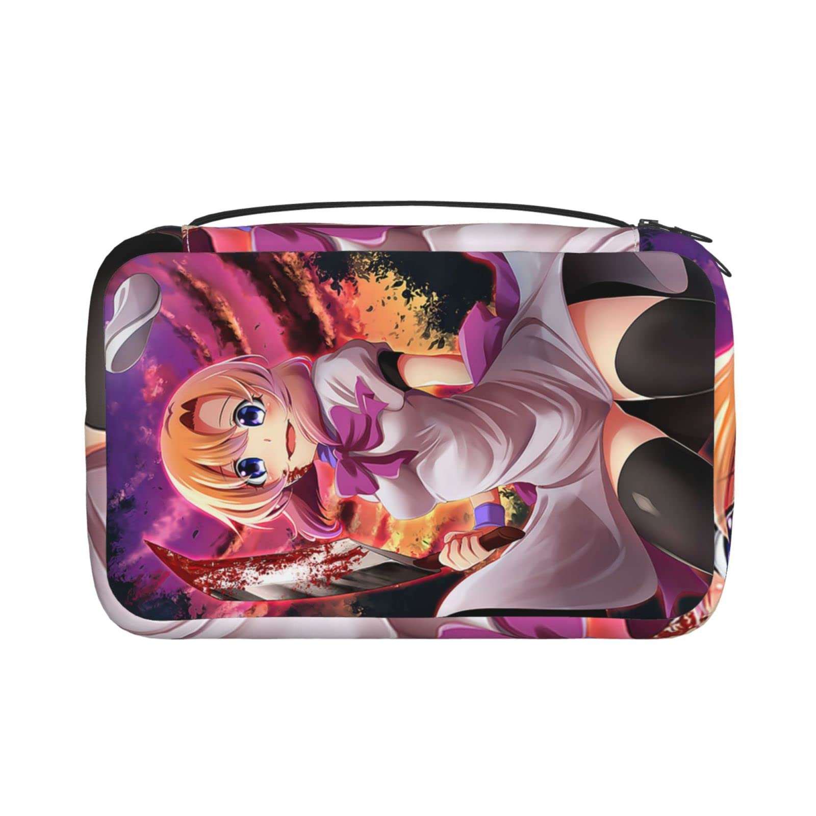 Anime Cartoon Pattern Large Hanging Waterproof Toiletry Bag - Portable Makeup Organizer for Women, Girls & Men - Perfect for Travel, Camping, Gym & Daily Use