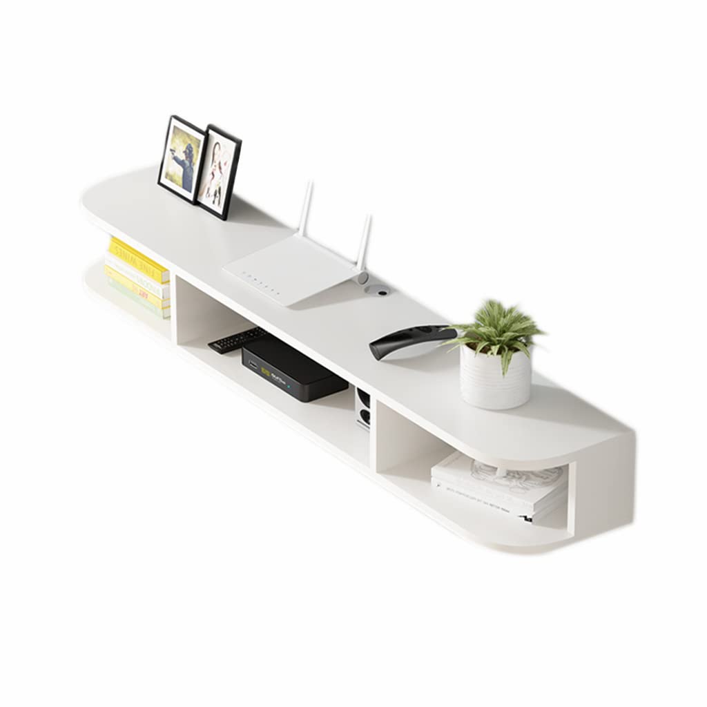 GDFHOMER 39-Inch Floating TV Stand with 3 Open Shelves, Cable Management & Storage - Modern Entertainment Center for Living Room, Bedroom & Home Theater
