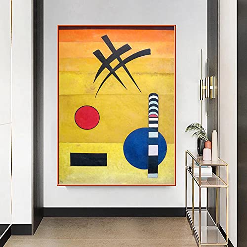Wassily Kandinsky Canvas Wall Art - 26x36 Inch (65x91cm) Unframed Abstract Painting for Living Room & Bedroom Decor - Perfect for Modern Home, Office, and Gallery Wall Displays
