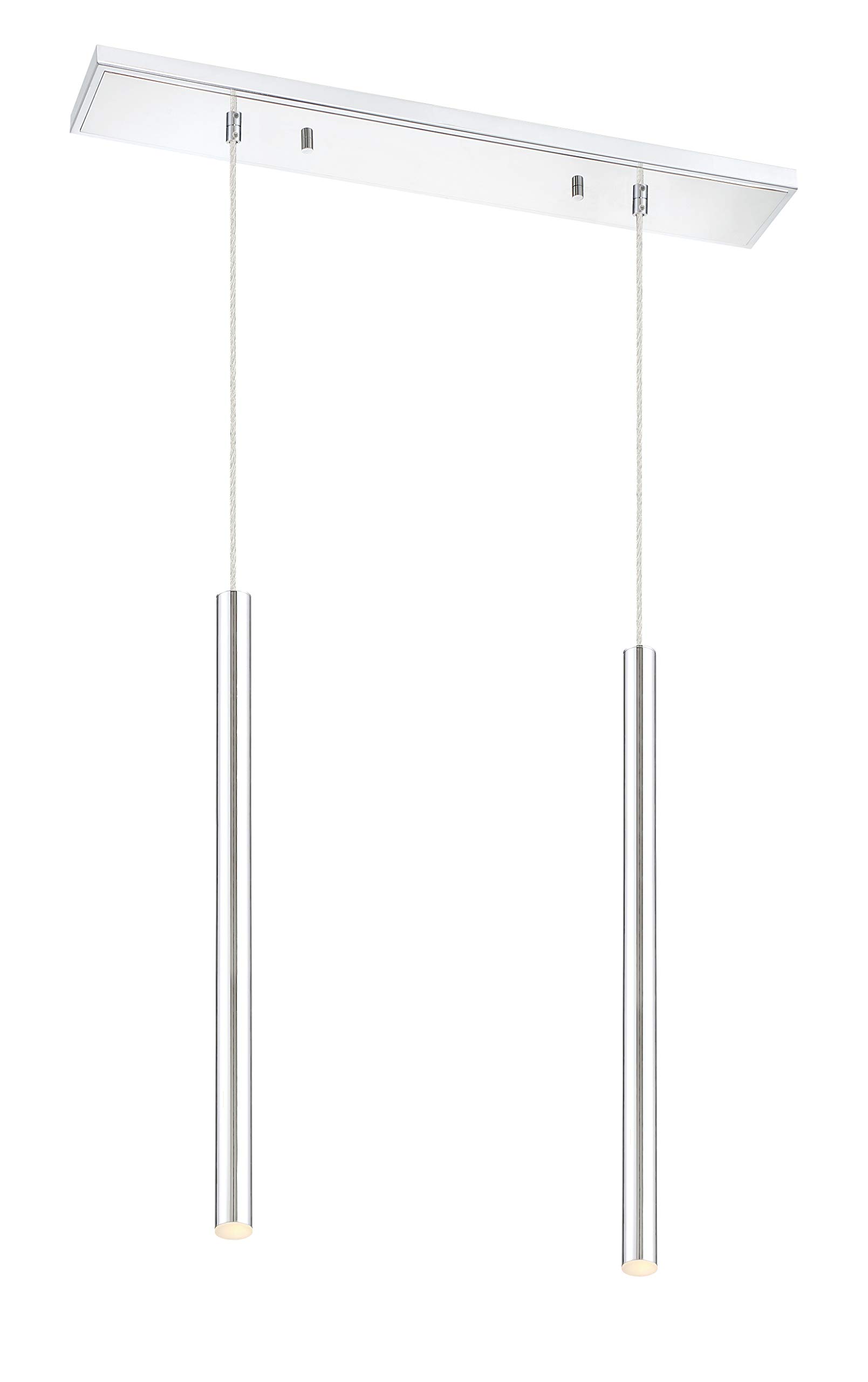 Forest 2-Light Chrome Island/Billiard Lighting Fixture - Perfect for Kitchen Islands, Game Rooms & Dining Areas