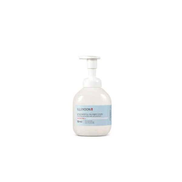 ILLIYOON Ceramide Ato Bubble Wash & Shampoo - Gentle Cleansing for Sensitive Skin & Scalp - Perfect for Daily Use, Babies, and Eczema Care