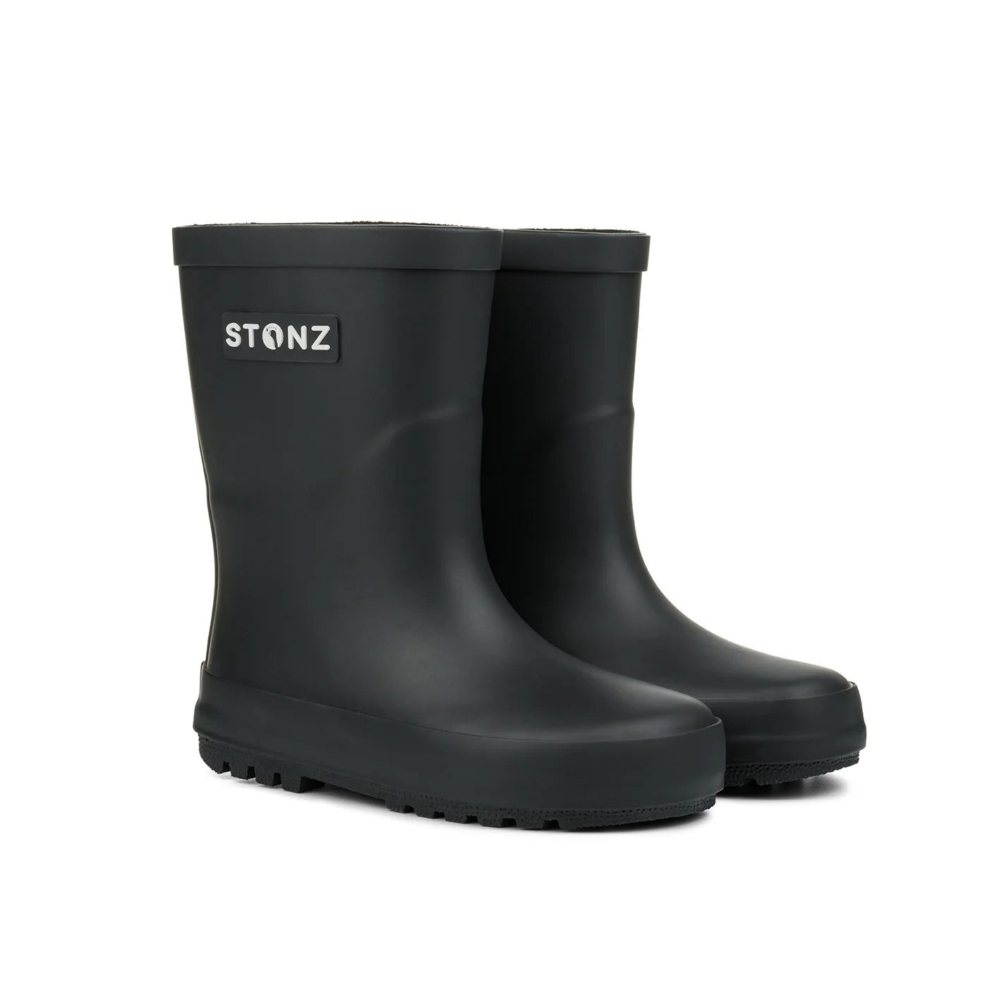 Stonz Black Toddler Rain Boots - Waterproof Kids Rain Shoes for Boys & Girls - Perfect for Puddles, Playground & Outdoor Adventures