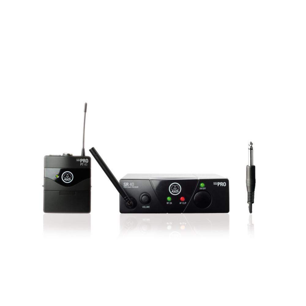 AKG WMS40 Mini Single Instrument Wireless System - Portable Wireless Mic for Guitar, Bass & Vocals - Ideal for Live Performances, Studio Recording & Rehearsals