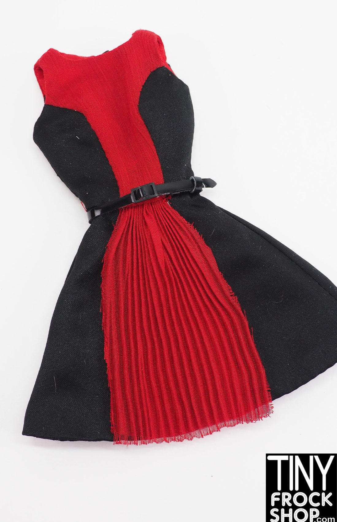 Integrity ITBE Redstrike Janay Black and Red Dress with Belt - Elegant Women's Party Dress for Evening Events, Date Nights & Special Occasions