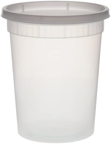 32 Oz Heavy Duty Food Storage Containers with Airtight Lids - BPA Free Plastic Deli Containers for Soup, Meal Prep & Leftovers (240 Pack) - Ideal for Restaurants, Catering & Home Kitchen Organization