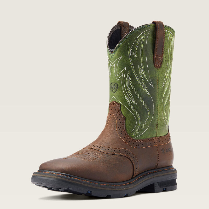Sierra Shock Shield Work Boots for Men - Waterproof Steel Toe Safety Shoes with Slip Resistance - Ideal for Construction, Warehouse & Outdoor Work