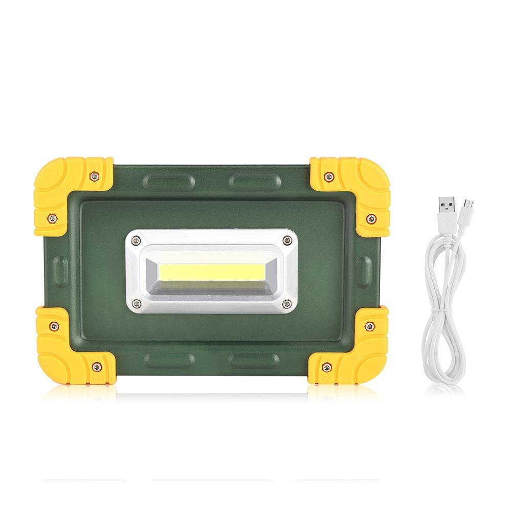 Ymiko 30W LED Work Light - COB Rechargeable Waterproof Flood Light with 3 Modes for Outdoor Camping, Hiking, Emergency, Car Repair, Garage, Workshop, Job Site & Home Use