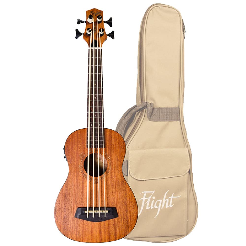 4-String Electro-Acoustic Bass Ukulele for Travel & Performance - Perfect for Musicians, Beginners & Live Shows | Flight DUBS Model