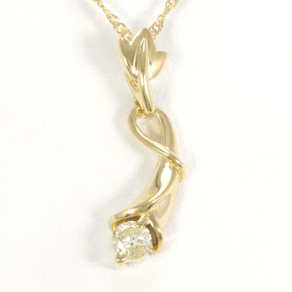 18K Yellow Gold Yellow Diamond Necklace for Women - Elegant Pendant Jewelry Gift for Anniversary, Wedding & Special Occasions