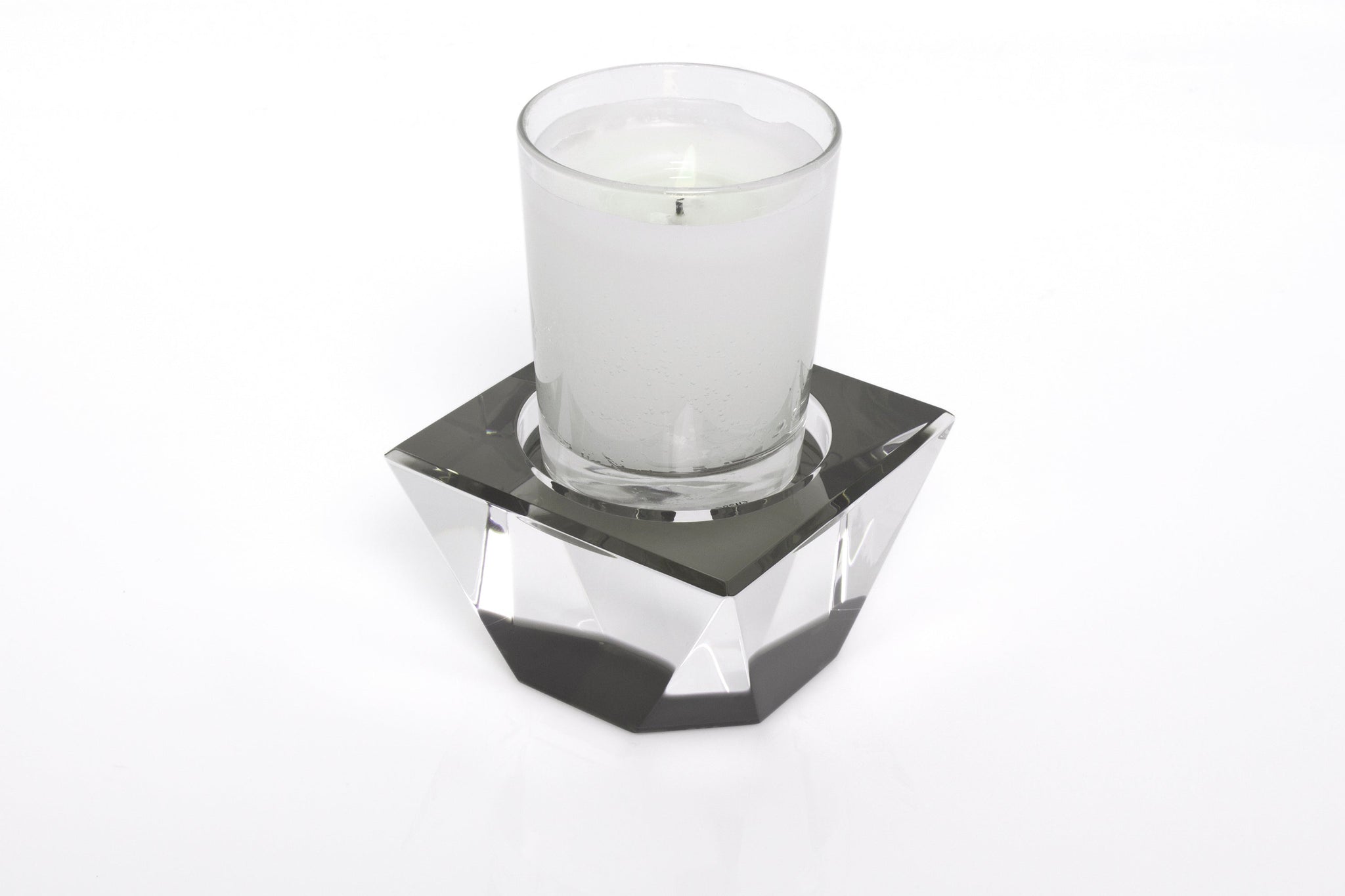 Alexandra Von Furstenberg Slate Grey Candle Pedestal - 3 Inch Height - Elegant Home Decor for Dining Table, Mantel & Wedding Centerpieces