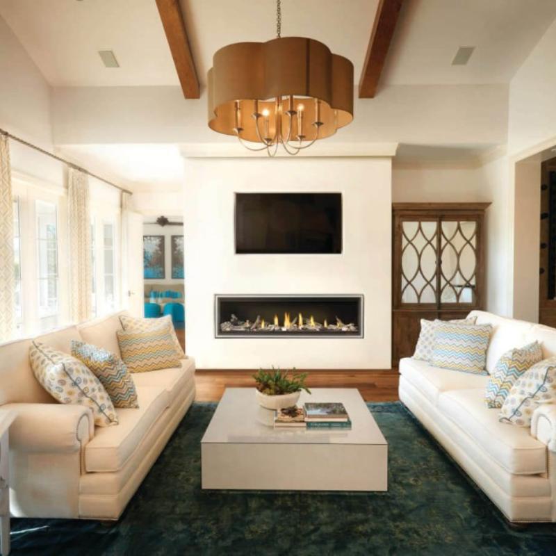 Napoleon Vector 62 Linear Direct Vent Gas Fireplace - LV62N | Modern Indoor Heating Solution for Living Rooms & Bedrooms | Energy Efficient & Stylish Home Decor