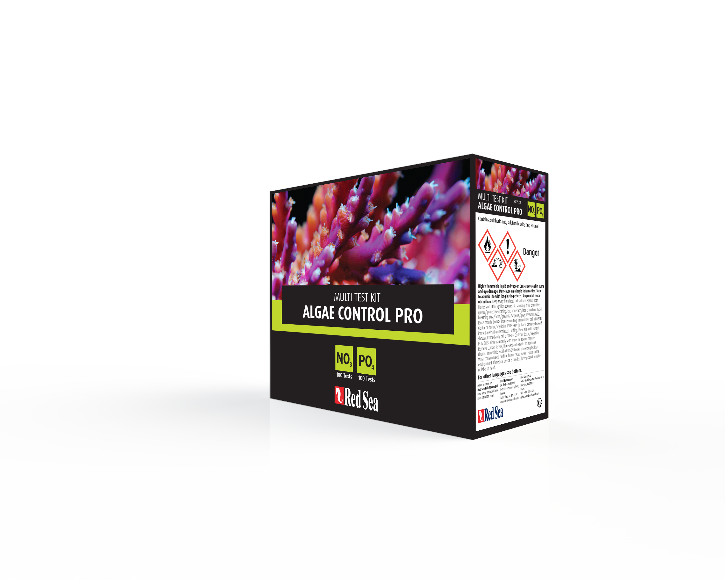 Red Sea Algae Control Pro Test Kit - Accurate NO3 & PO4 Testing for Saltwater Aquariums | Ideal for Reef Tanks & Marine Ecosystems