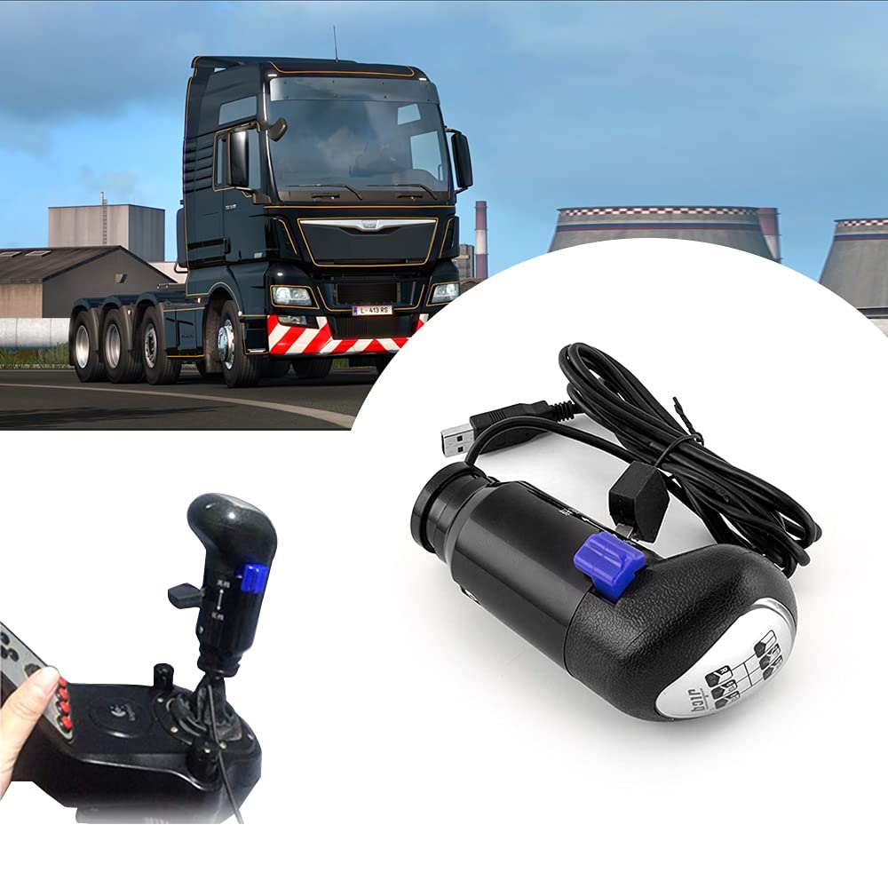USB Gearshift Knob for MAN Truck Simulator - Compatible with Logitech G29 G27 G25 G920 G23 - Perfect for ATS & ETS2 Gaming Setup
