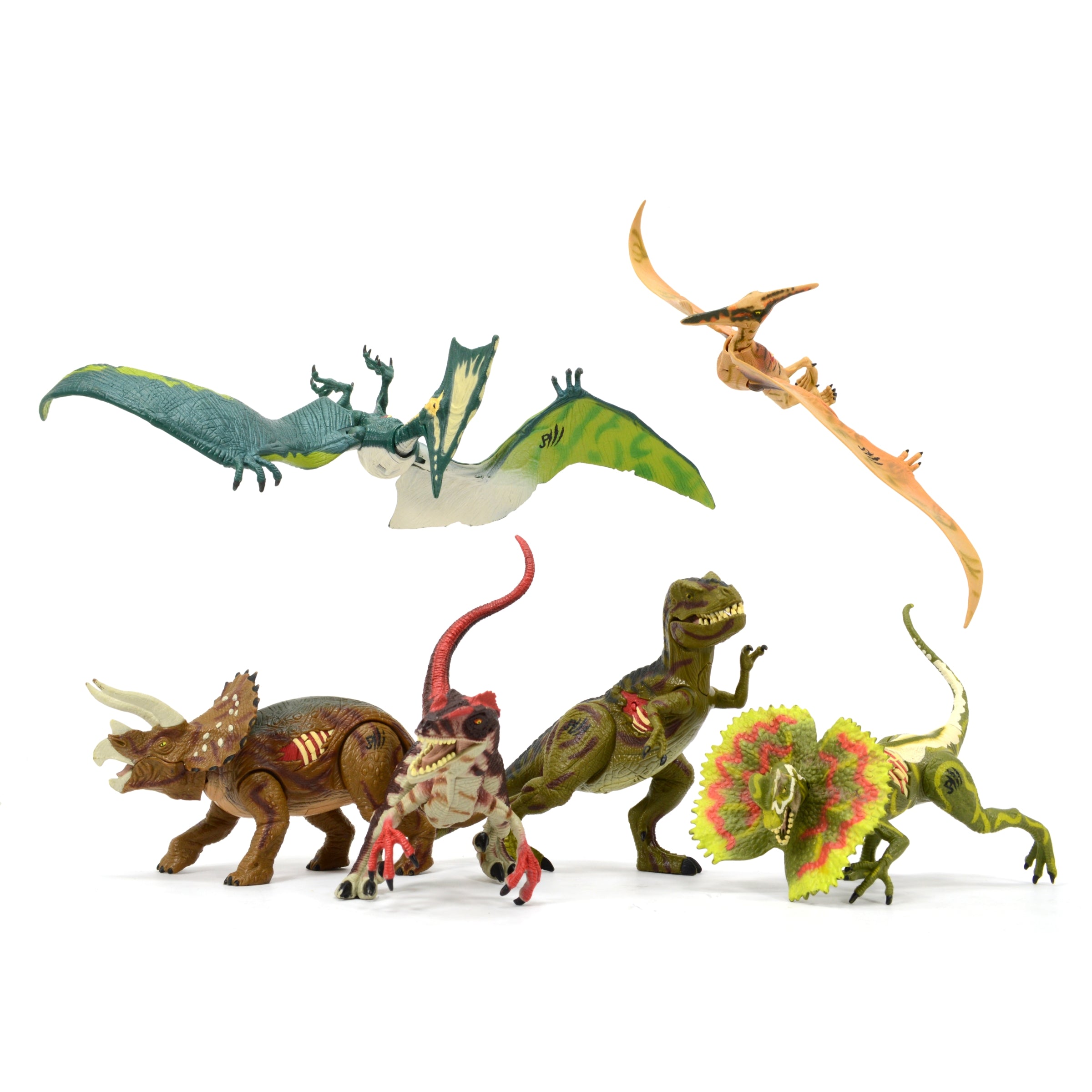 JURASSIC PARK III Toy Dinosaur Figures Set of 6 - T-Rex vs Raptor Action Figures for Kids, Collectors & Dinosaur Lovers | Perfect for Playtime, Display & Jurassic Park Themed Parties