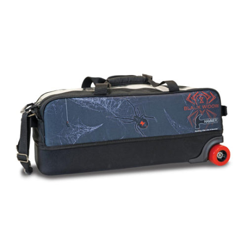 Black Widow Hammer Dye Sub Slim Triple Roller Tote Bowling Bag - Premium Bowling Accessory for League Players & Tournaments